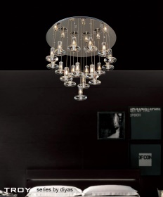 Troy Crystal Ceiling Lights Diyas Multiple Crystal Pendants Troy Crystal Ceiling Lights Diyas Multiple Crystal Pendants